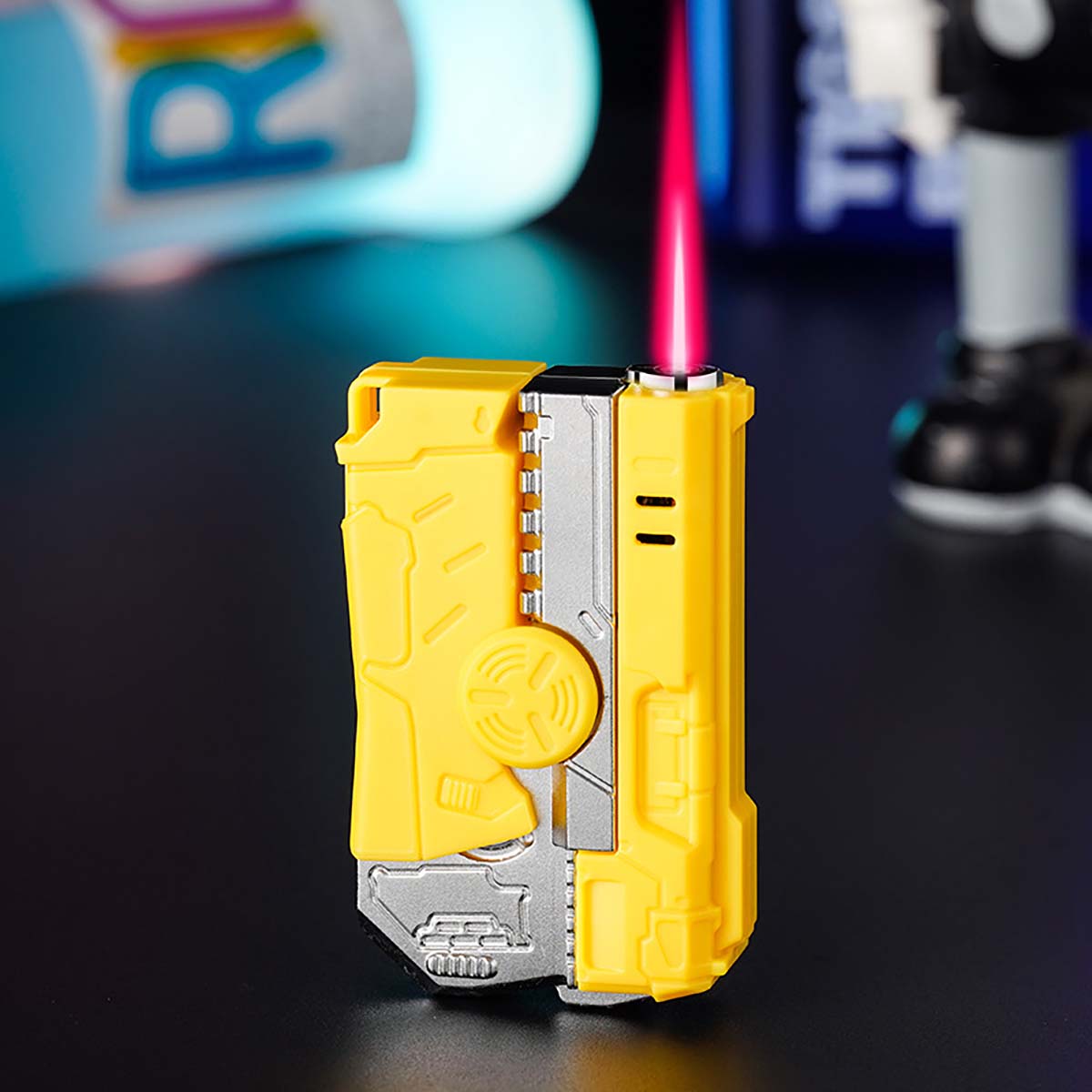 Foldable Lighter, Personalized Fingertip Decompression Gyroscope Lighter, Refillable Lighter Windproof