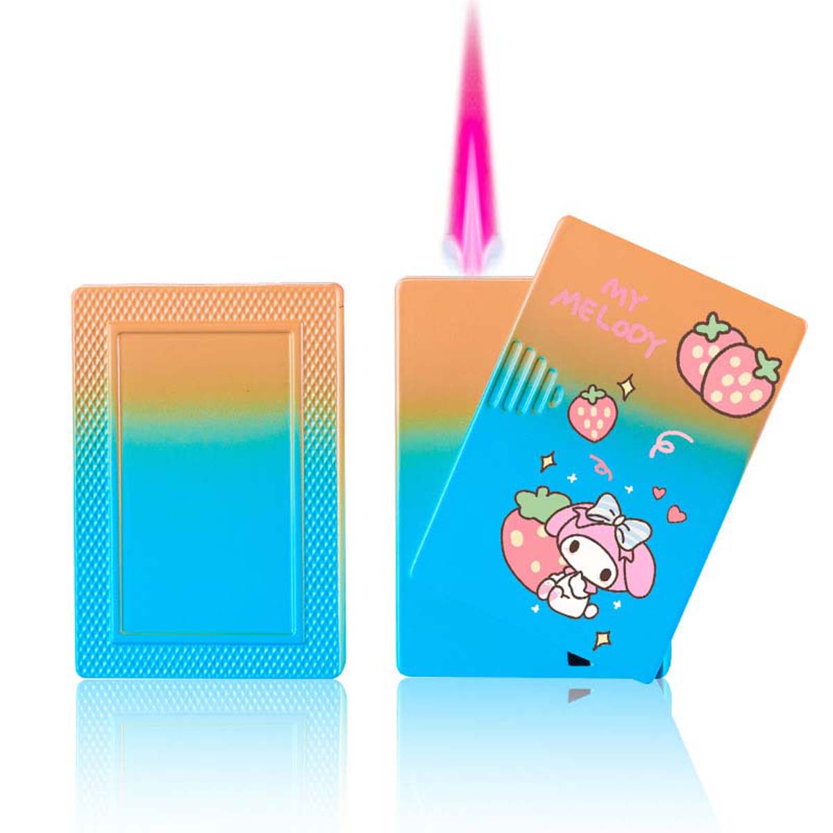 Cute Cartoon Lighter, Kawaii Lighter Pink Flame Windproof Gas Lighter ﻿