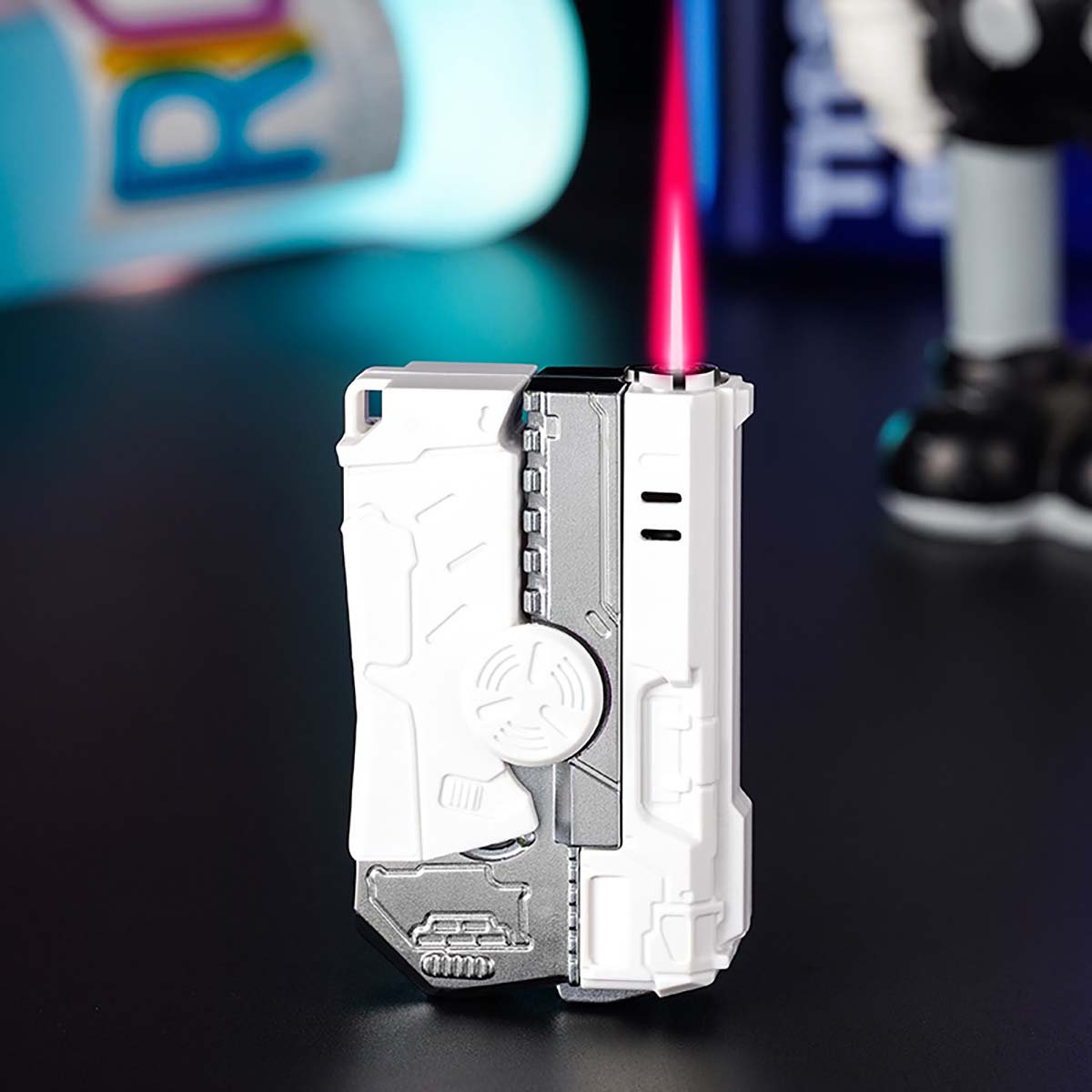 Foldable Lighter, Personalized Fingertip Decompression Gyroscope Lighter, Refillable Lighter Windproof