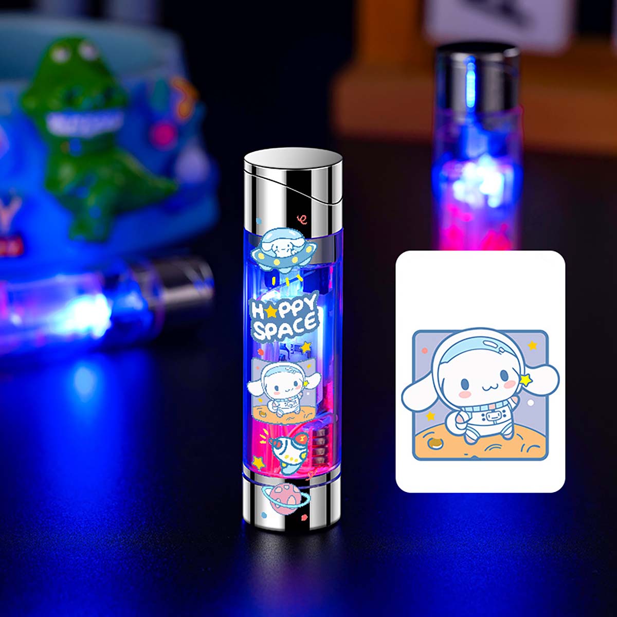 Cute Colorful Luminous Windproof Lighter, Creative and Personalized Lighter