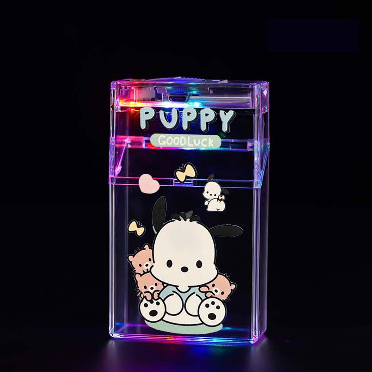 Cute Charging Cigarette Lighter Cigarette Box Integrated Windproof, Personalized Automatic Pop-up Cigarette Box