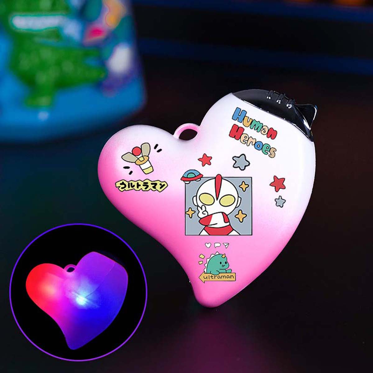 Sparkling Love Creative Shape Lighter, Pink Flame