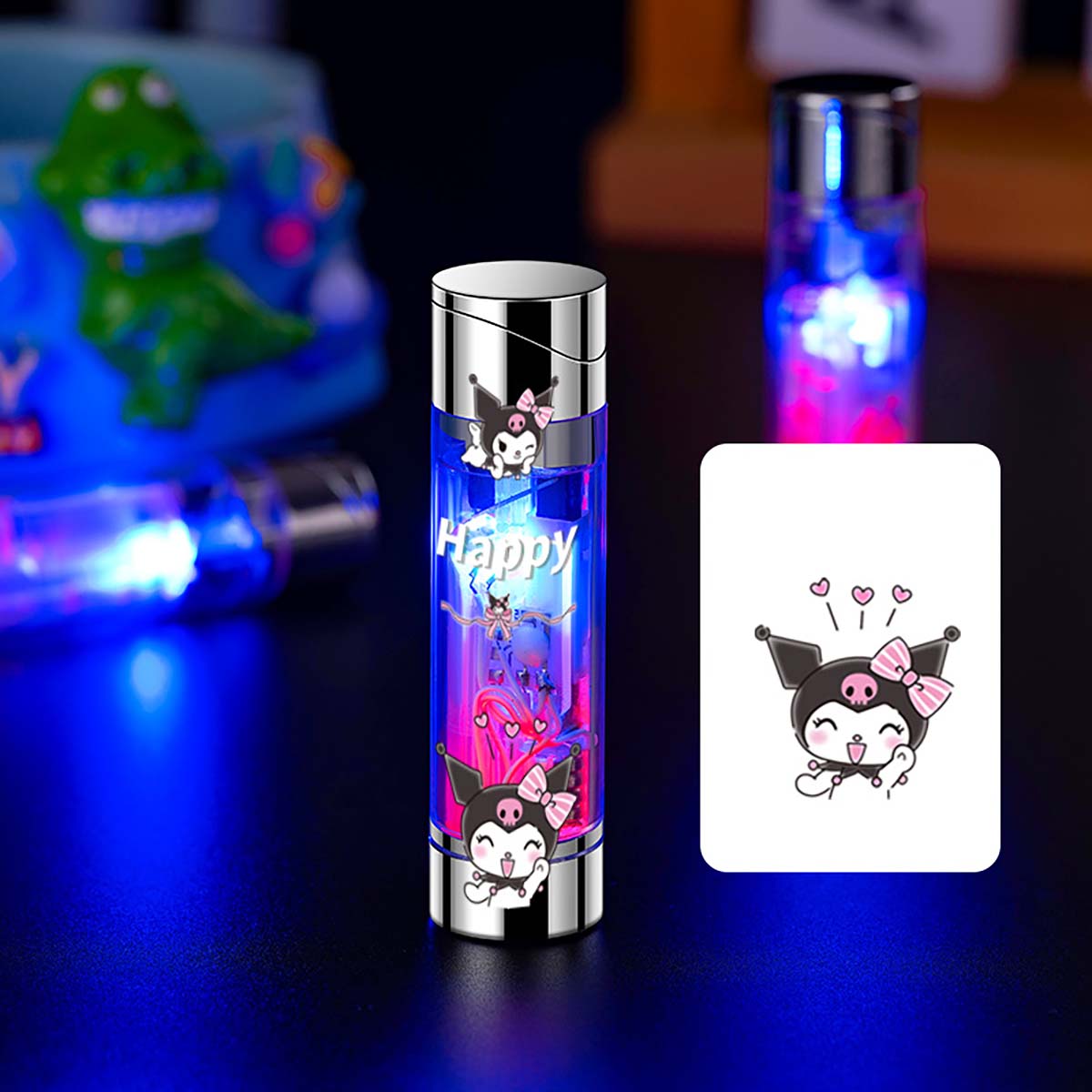 Cute Colorful Luminous Windproof Lighter, Creative and Personalized Lighter