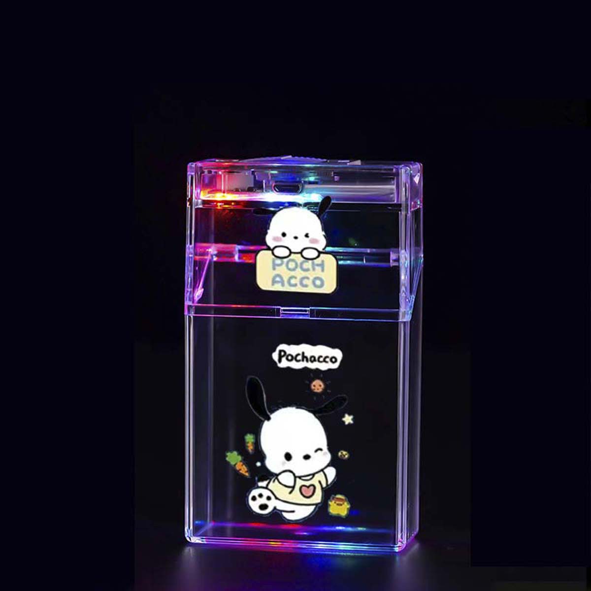 Cute Charging Cigarette Lighter Cigarette Box Integrated Windproof, Personalized Automatic Pop-up Cigarette Box