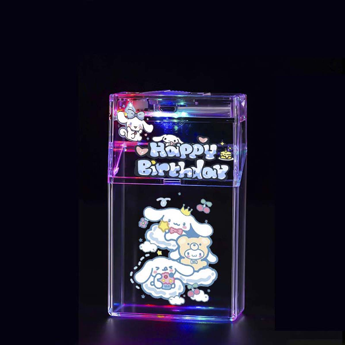 Cute Charging Cigarette Lighter Cigarette Box Integrated Windproof, Personalized Automatic Pop-up Cigarette Box