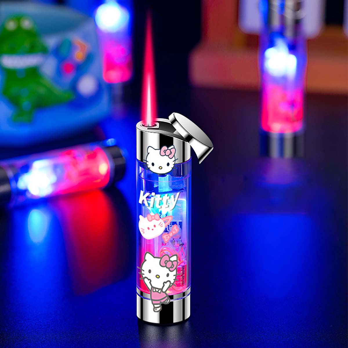 Cute Colorful Luminous Windproof Lighter, Creative and Personalized Lighter