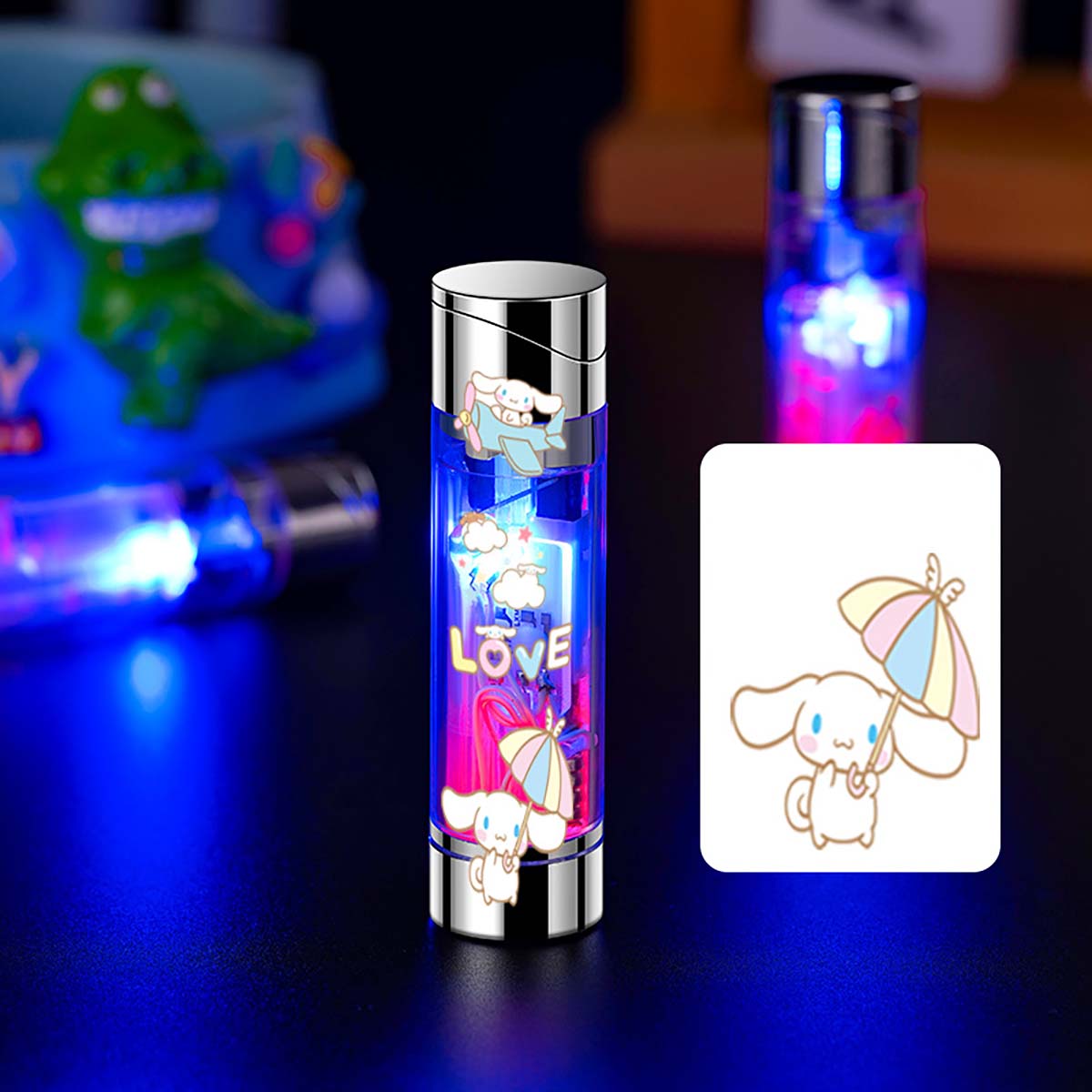 Cute Colorful Luminous Windproof Lighter, Creative and Personalized Lighter