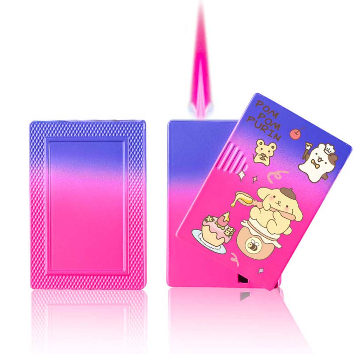 Cute Cartoon Lighter, Kawaii Lighter Pink Flame Windproof Gas Lighter ﻿