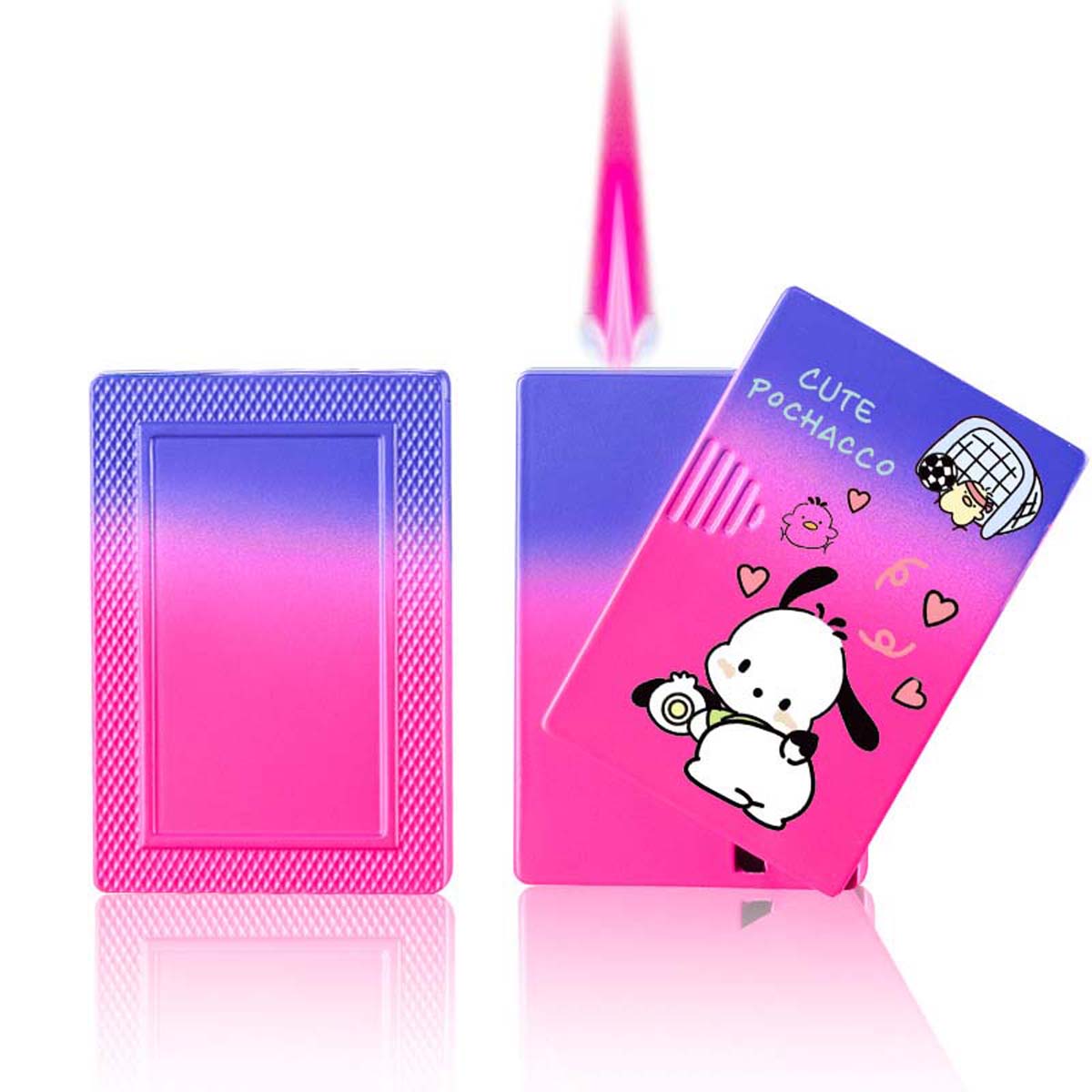 Cute Cartoon Lighter, Kawaii Lighter Pink Flame Windproof Gas Lighter ﻿