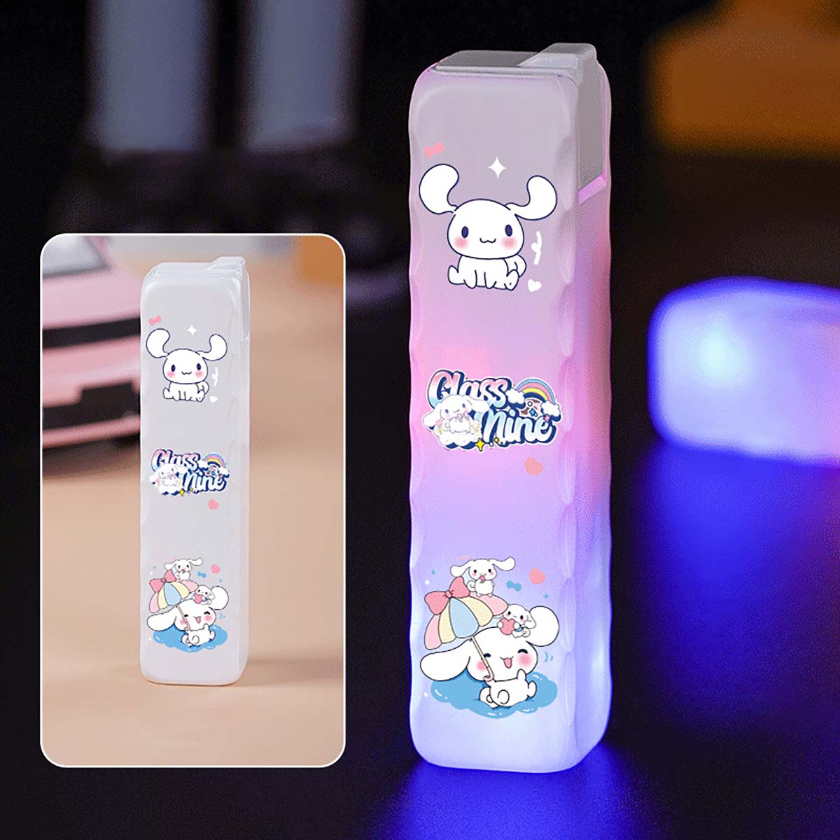 Cool and Cute Cartoon Pattern Lighter, Flashing Pink Flame Lighter