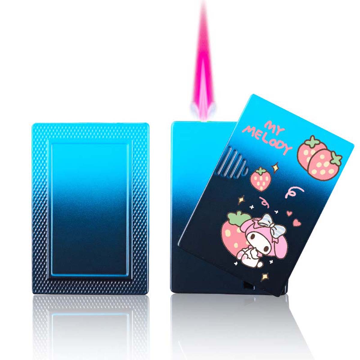 Cute Cartoon Lighter, Kawaii Lighter Pink Flame Windproof Gas Lighter ﻿