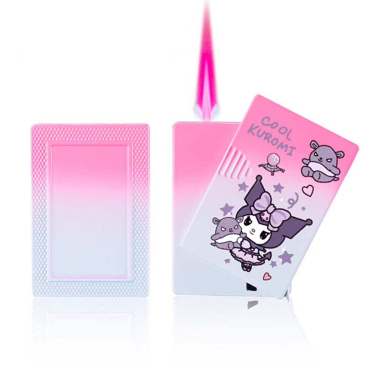 Cute Cartoon Lighter, Kawaii Lighter Pink Flame Windproof Gas Lighter ﻿