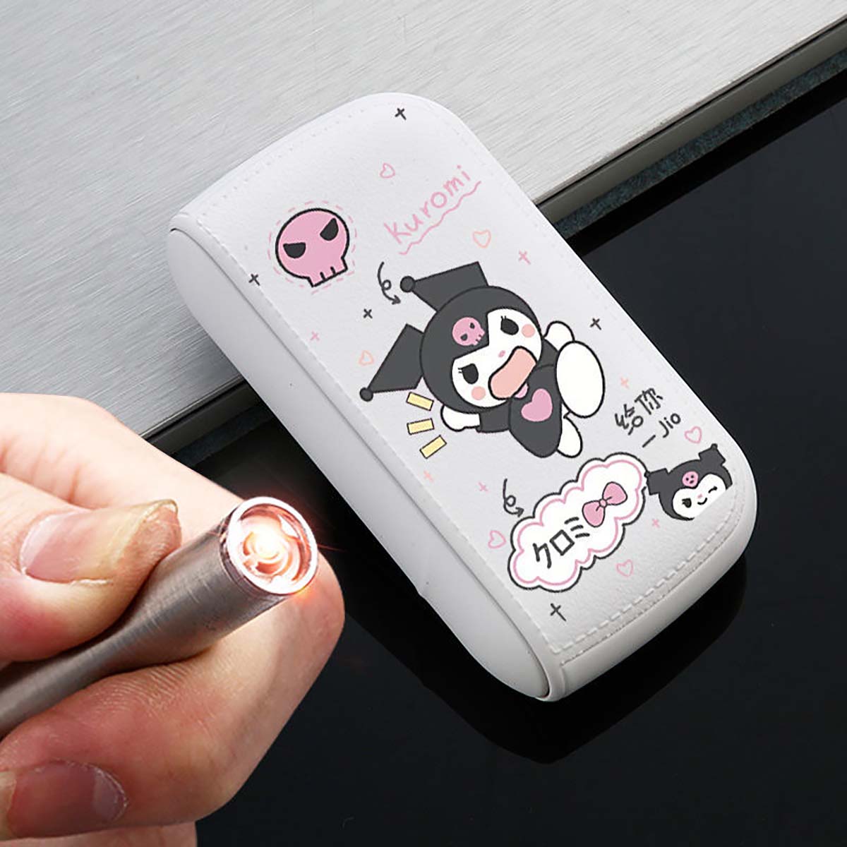 Cute Lighter with Large Capacity Cigarette Box, Lighter Set