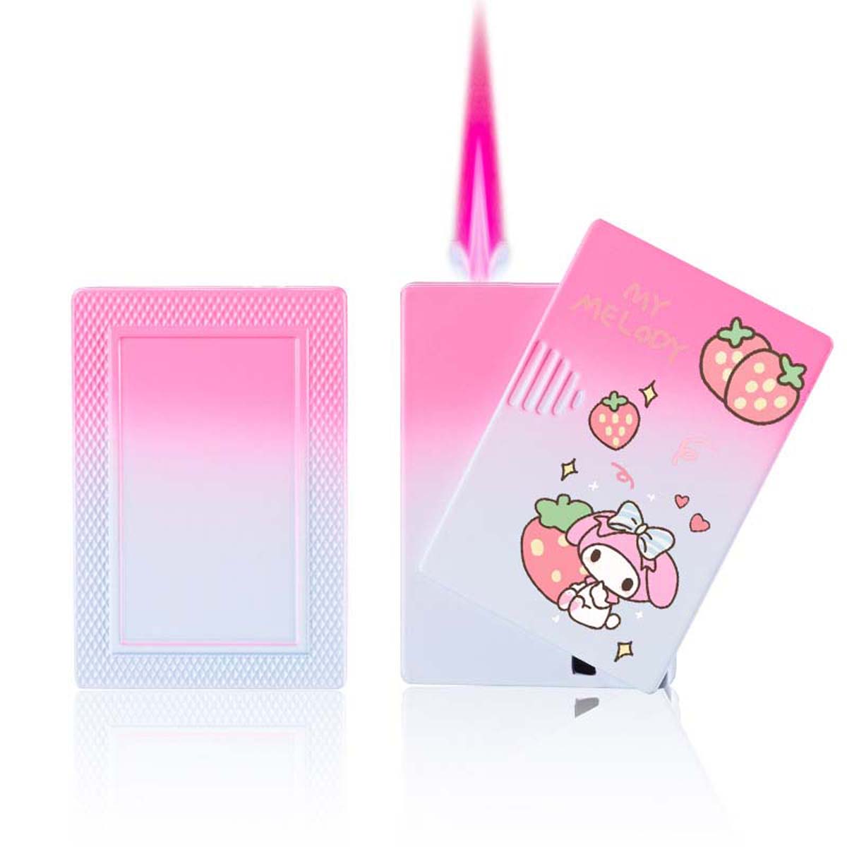 Cute Cartoon Lighter, Kawaii Lighter Pink Flame Windproof Gas Lighter ﻿