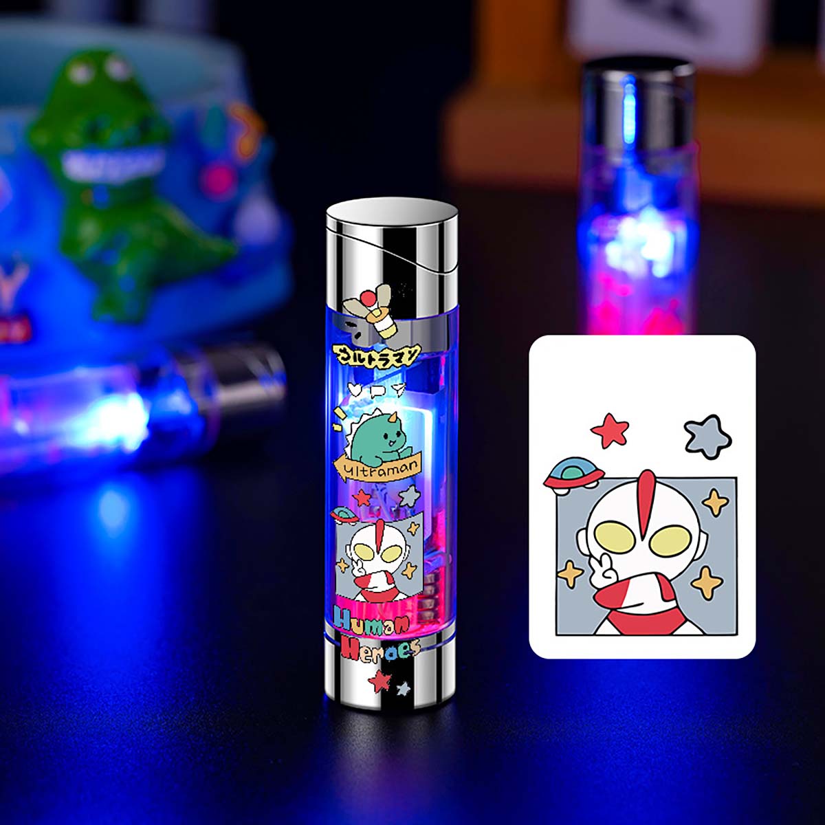 Cute Colorful Luminous Windproof Lighter, Creative and Personalized Lighter