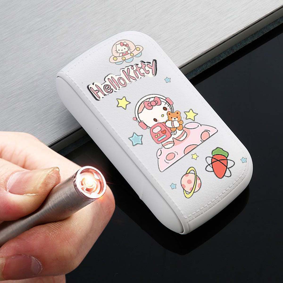 Portable 2 in 1 Cigarette Case and Lighter Set, Lovely Cartoon Cigarettes Boxes