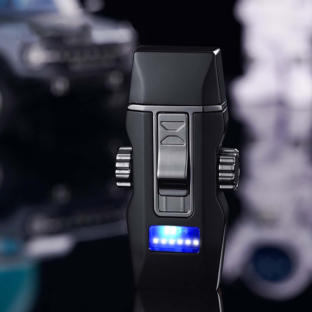 Mecha Alloy Gyroscope Double Arc Charging Windproof Lighter, Sports Car Design