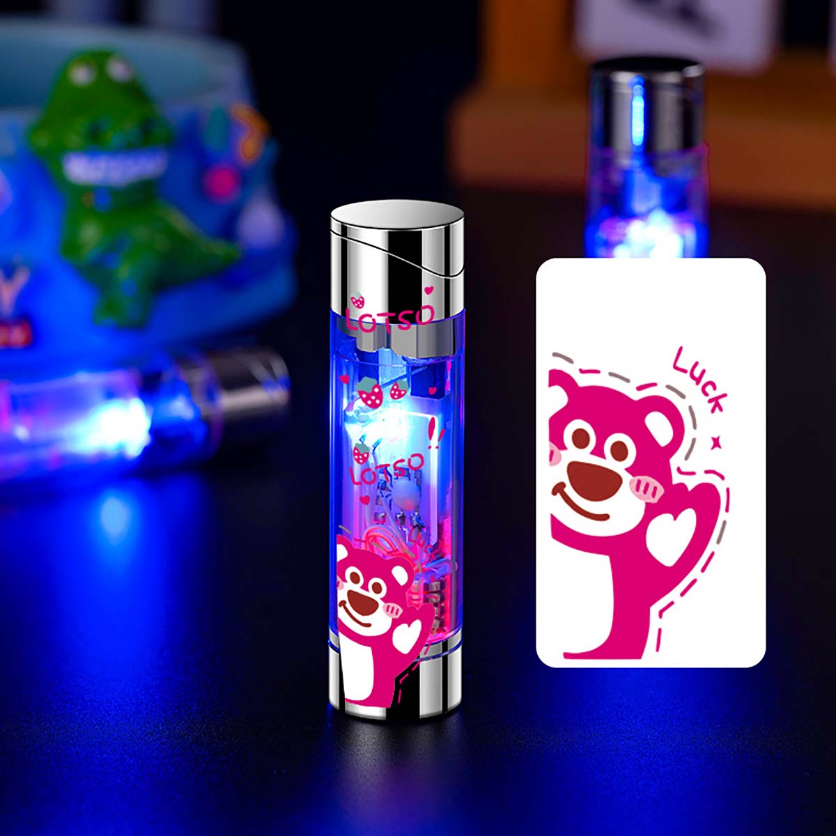 Cute Colorful Luminous Windproof Lighter, Creative and Personalized Lighter