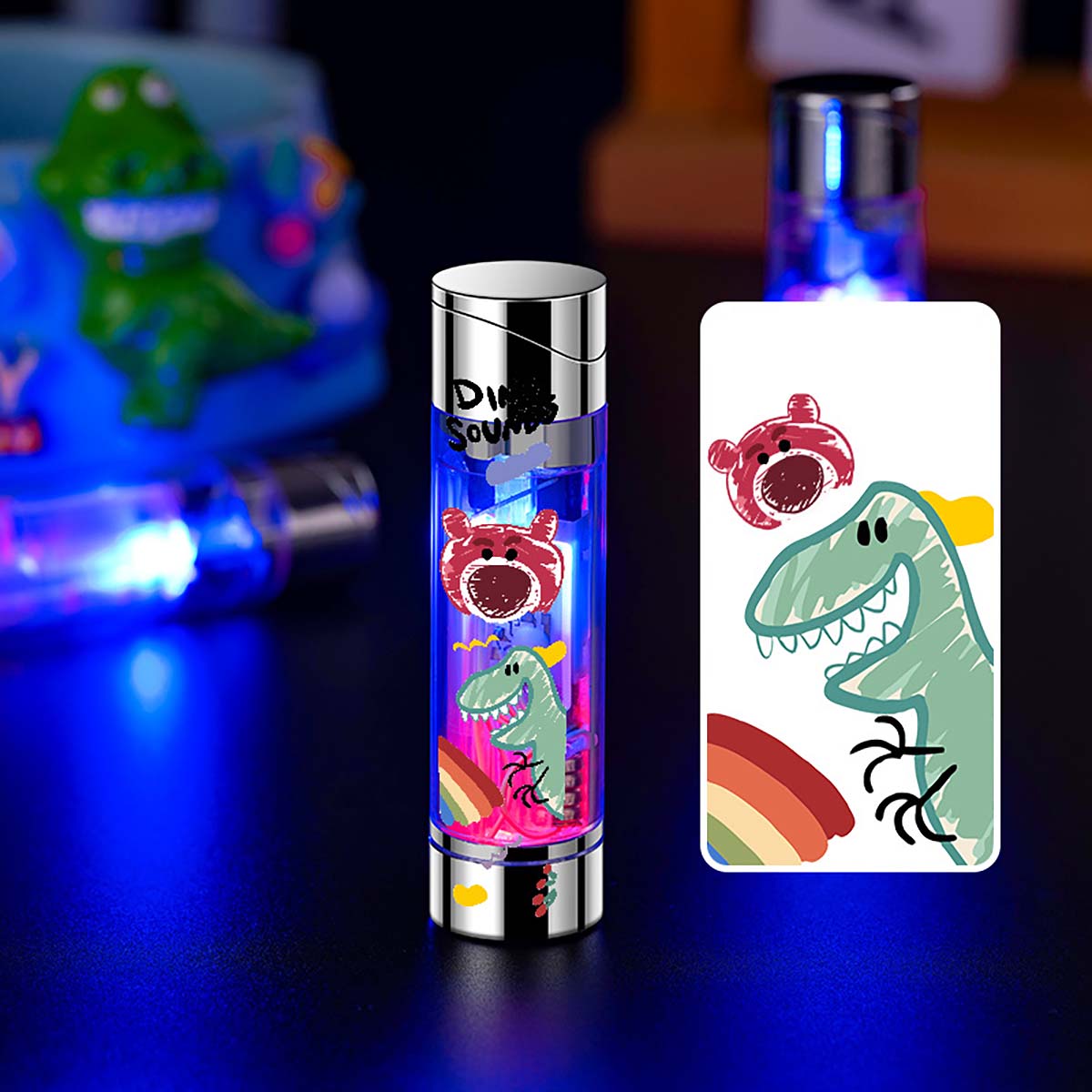 Cute Colorful Luminous Windproof Lighter, Creative and Personalized Lighter