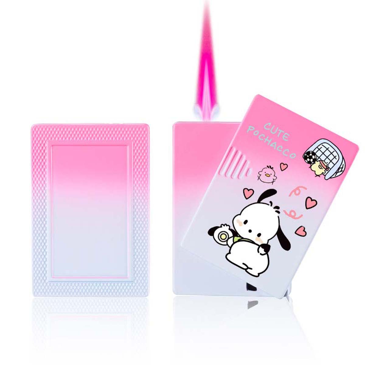 Cute Cartoon Lighter, Kawaii Lighter Pink Flame Windproof Gas Lighter ﻿